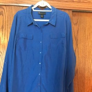 Lane Bryant - 22-24, Royal blue button up